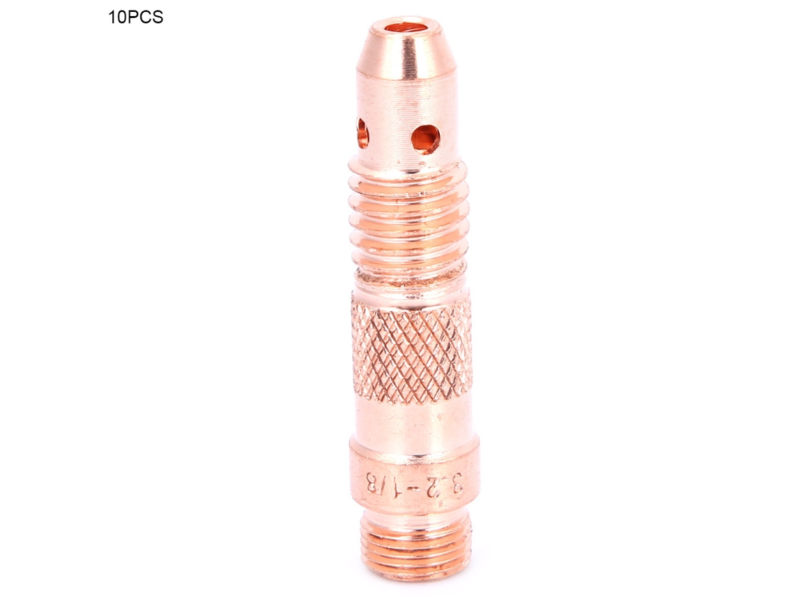 10 Peças/conjunto Corpo De Cone De Cobre 10n28-32 Para Soplete Tig Consumíveis De Soldadura Argônio
