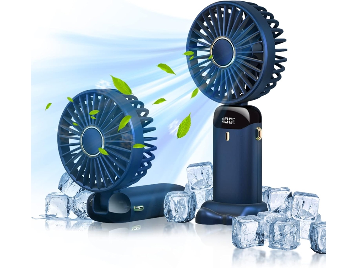 Ventilador Pessoal Portátil, Mini Ventilador De Mão, Ventilador De Pescoço Suspenso, Ajustável Em 90°, Recarregável Por Usb, 4000m Slowmoose