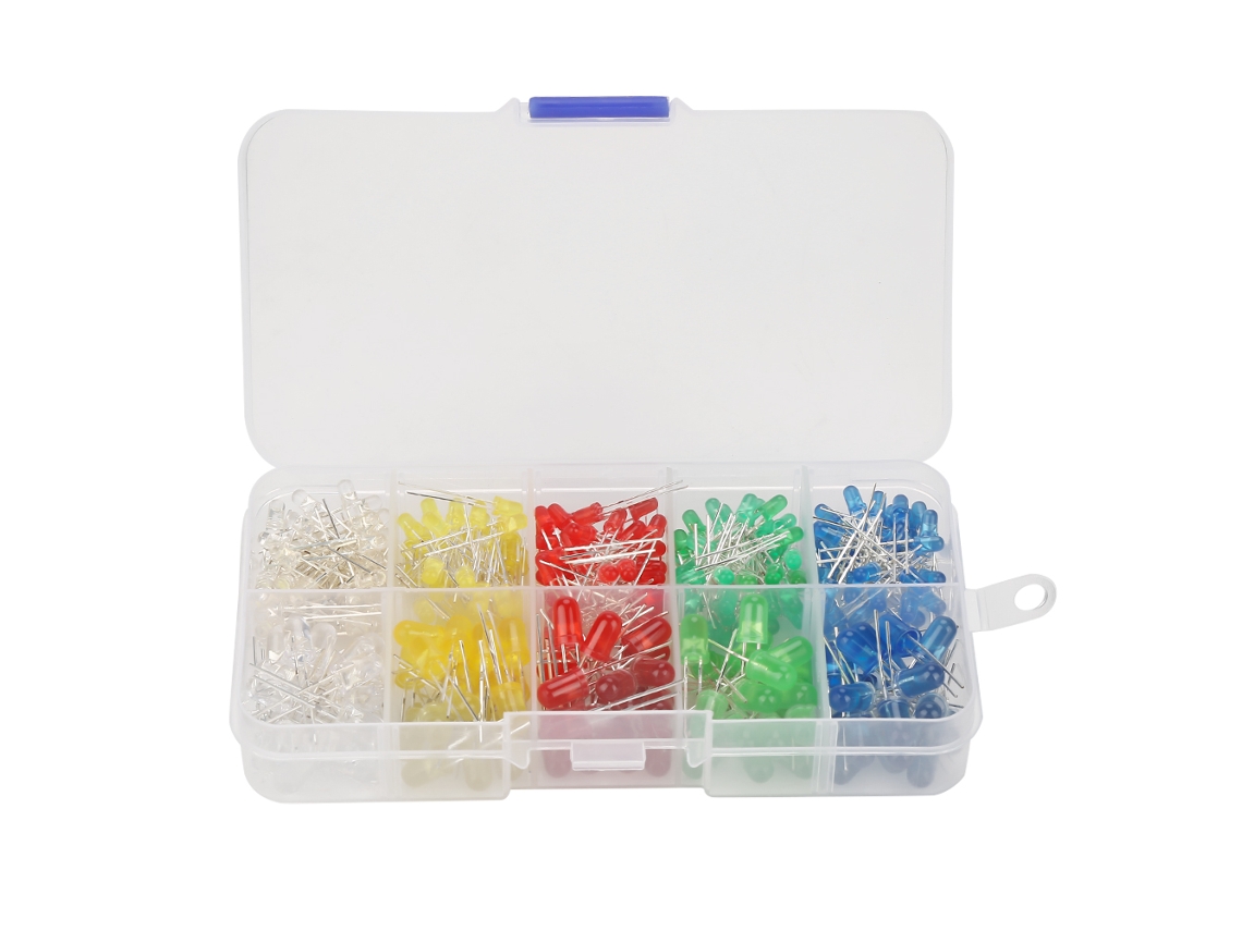 Conjunto De 350 Leds Coloridos Laxiscreed De 3mm E 5mm Para Projetos Eletrônicos
