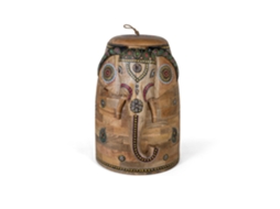 Figura Elefante De Madera De Mango Pintada A Mano Giner Y Colomer