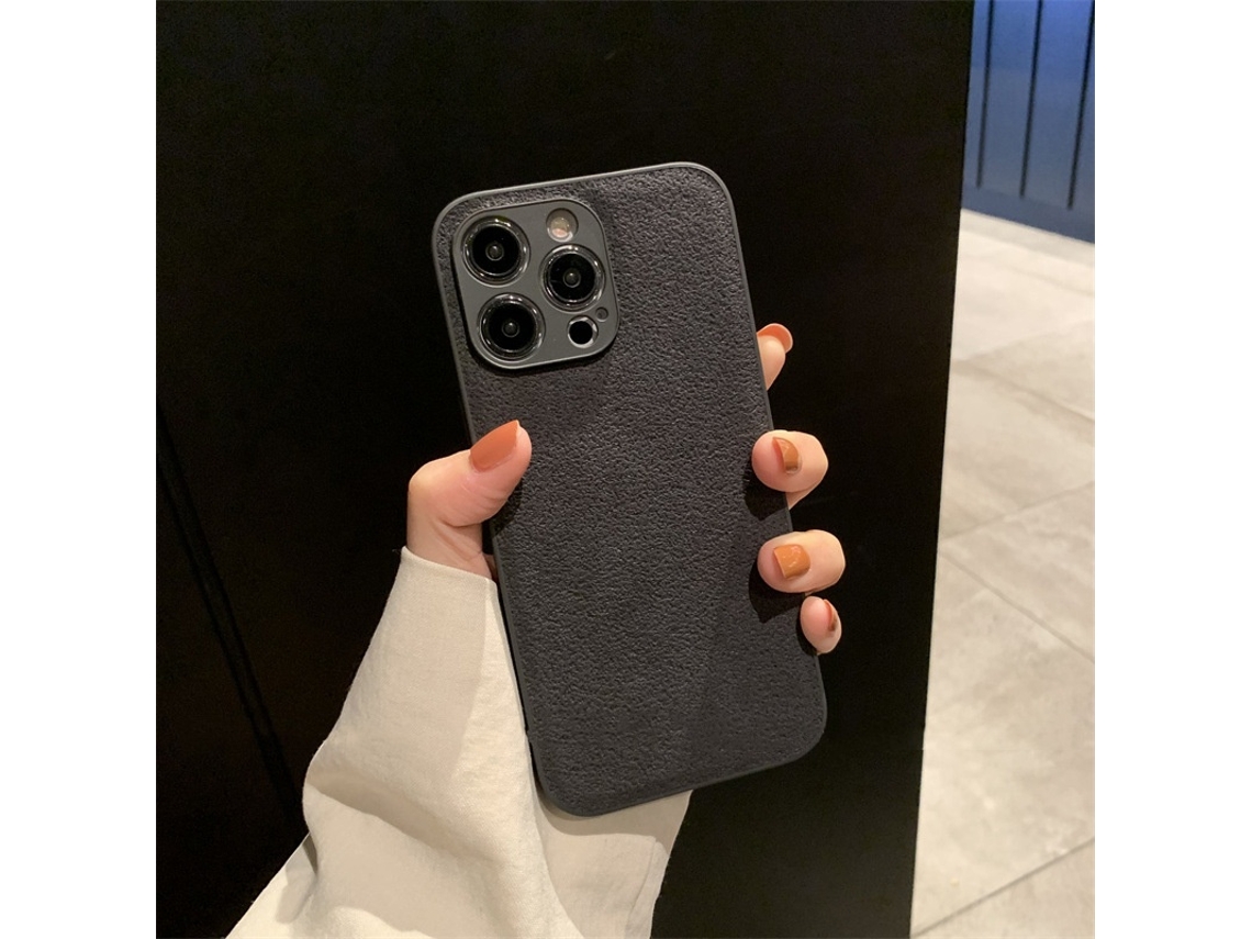 Capa Para Iphone 17 Pro Max Com Estampa De Lua, Cor Retrô, Textura De Couro E Resistência A Quedas.
