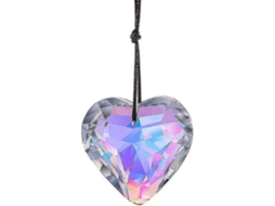 1 Par Cristal Coração Pendente Prisma, Arco-íris Suncatcher, Decoração Janela Suspensa