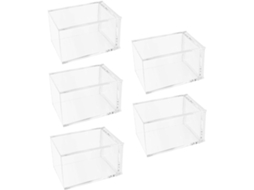 Conjunto De 5 Porta-lápis Transparentes Em Acrílico, Organizador De Mesa Para Lápis E Canetas.