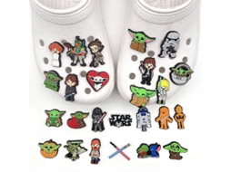 Conjunto De 25 Acessórios Para Sapatos Crocs Com Tema Star Wars Personagens Cute Grogus Presente De Aniversário