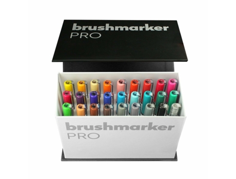 Conjunto de Canetas de Feltro KARIN Brushmarkers Pro Multicolor 27 Peças