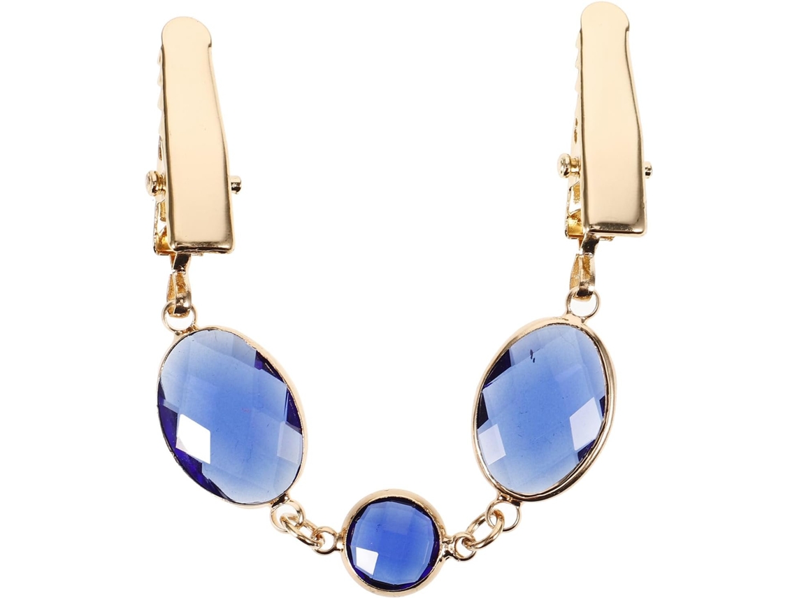 Broches para suéteres e cardigãs com imitação de pedras, material com strass, design durável para evitar quebras.