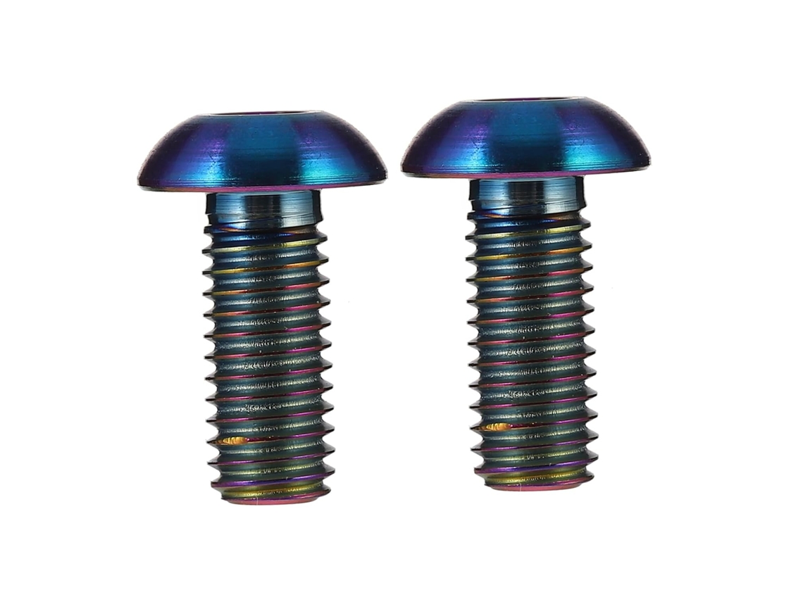 Parafusos De Bicicleta M5x12mm De 2 Peças Com Arruelas De Aço Titânio De Alta Resistência E