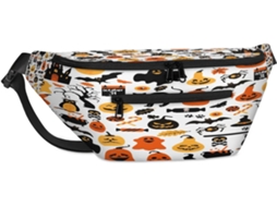 Bolsa transversal unissex Tropicallife com tema de Halloween, 38x25x9x19cm, design à prova d'água.