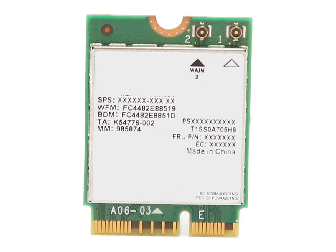 2026zentro-placa De Rede Sem Fio Wifi 6 Ax201ngw Dual Band 2.4ghz 574mbps 5ghz 2400mbps Para Laptop