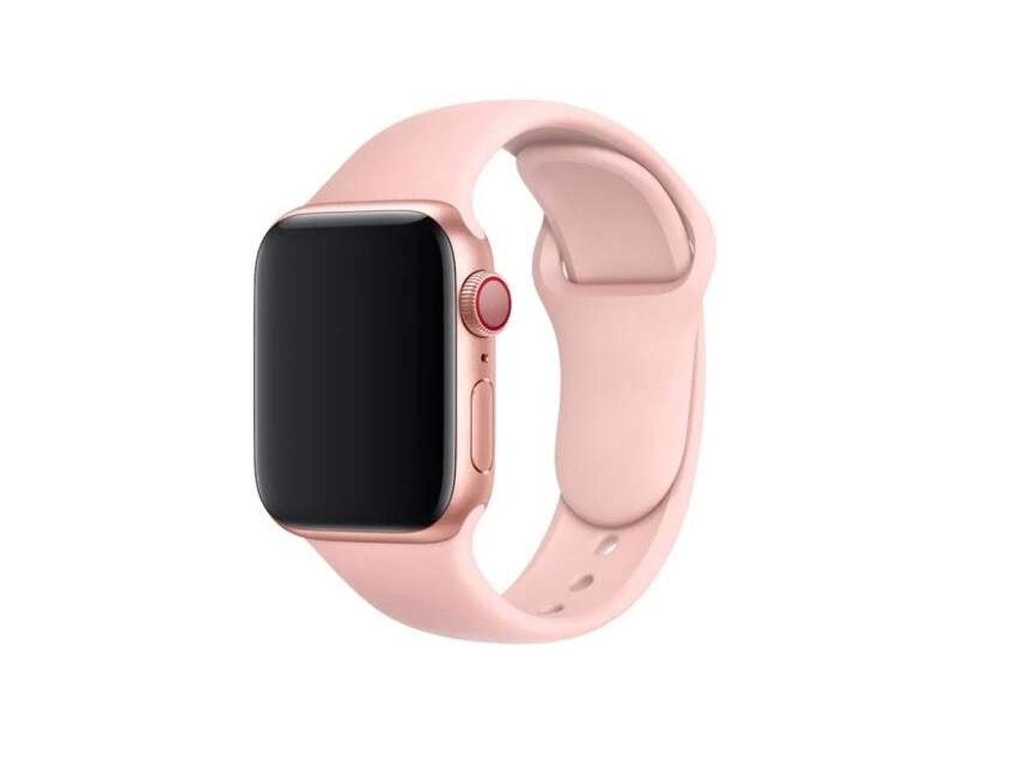 Bracelete Pulseira Silicone Suave para Apple Watch Series Se 44Mm Rosa
