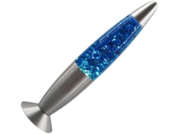 Farol decorativo azul com brilho simples e elegante.