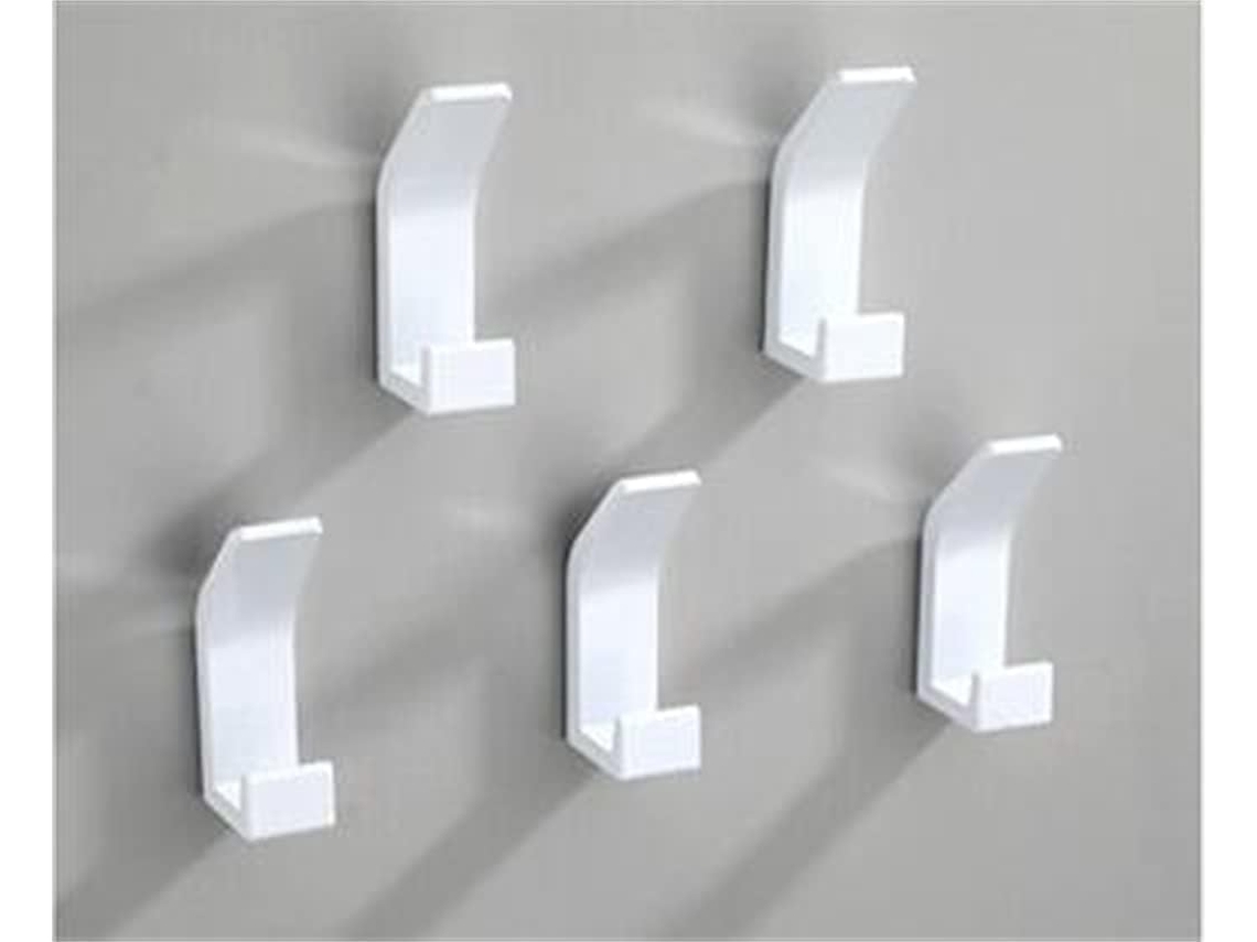 Conjunto De 5 Ganchos Duplos Ateeco Preto E Branco Para Toalhas,