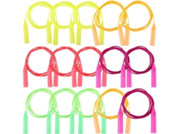 Conjunto De 30 Cordas Pular Em Pvc, Com Comprimento Ajustável, Cabos De Plástico E Cores Vibrantes, Perfeitas Para
