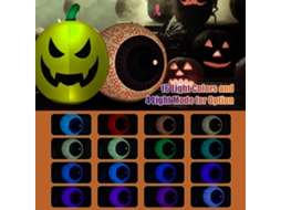 Bola de Olho Inflável Halloween Luzes Led RGB Controle 16 Cores 4 Modos Impermeável 23 Polegadas S/MARCA