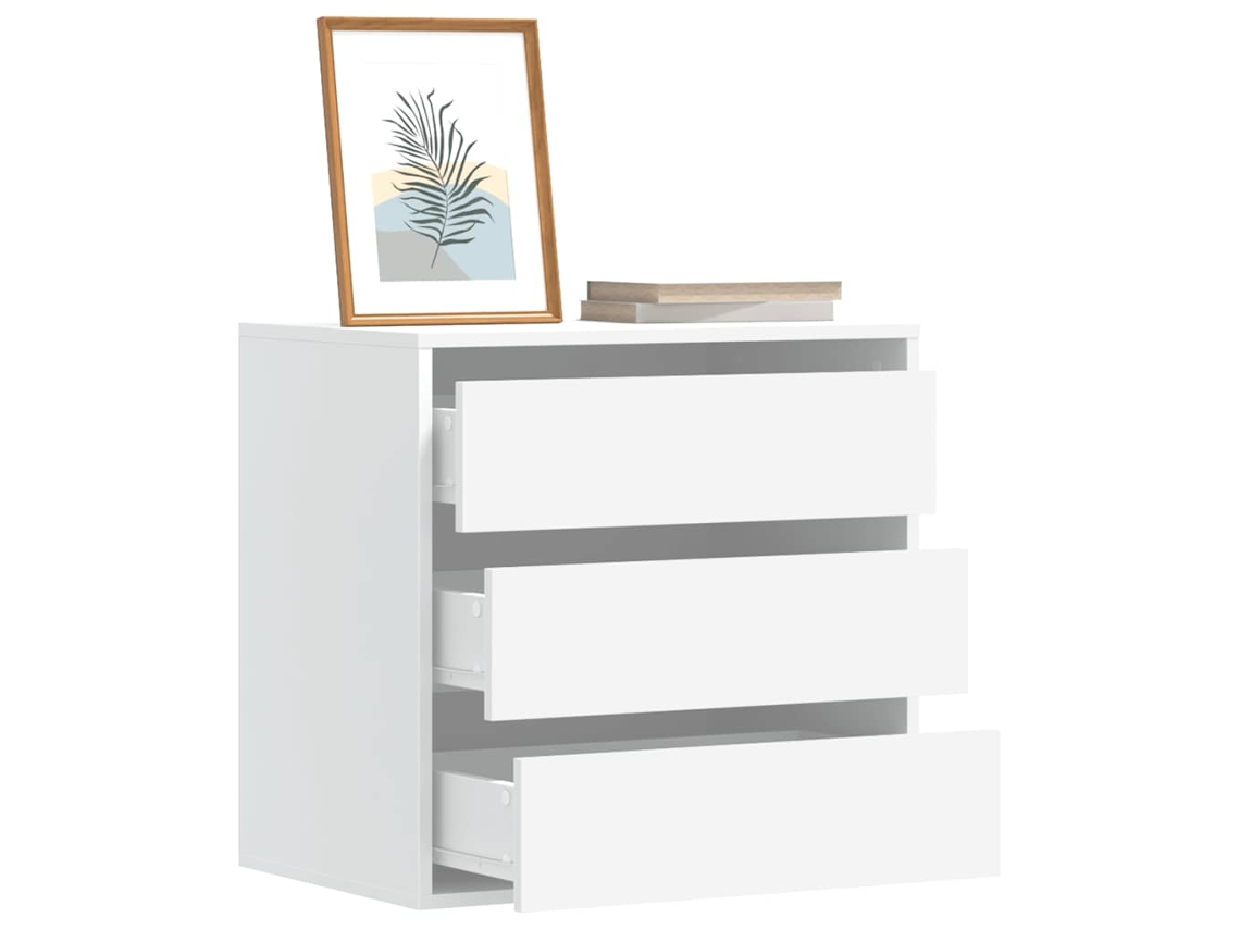 Vidaxl Cómoda 60x41x58 Cm Derivados De Madeira Branco