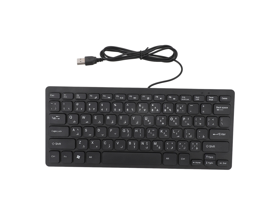 Teclado Ultra Fino 78 Teclas Usb Com Botões Ergonômicos Para Pc