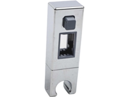 Suporte Deslizante Cromado Ajustável Para Chuveiro, Para Barra Retangular De 18mm Largura E 30mm Comprimento, Em Abs