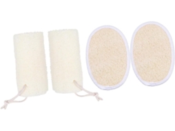 Lurelia Pack De 4 Buchas Vegetais De Banho, Bucha Natural, Uso Diário