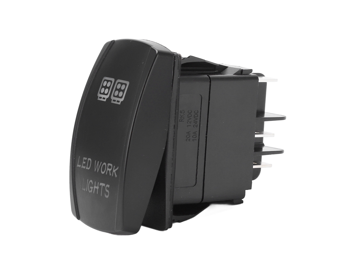 Interruptor Rocker Led 5 Pinos Para Carros Barcos Iates Toggle Switch Luz On Off