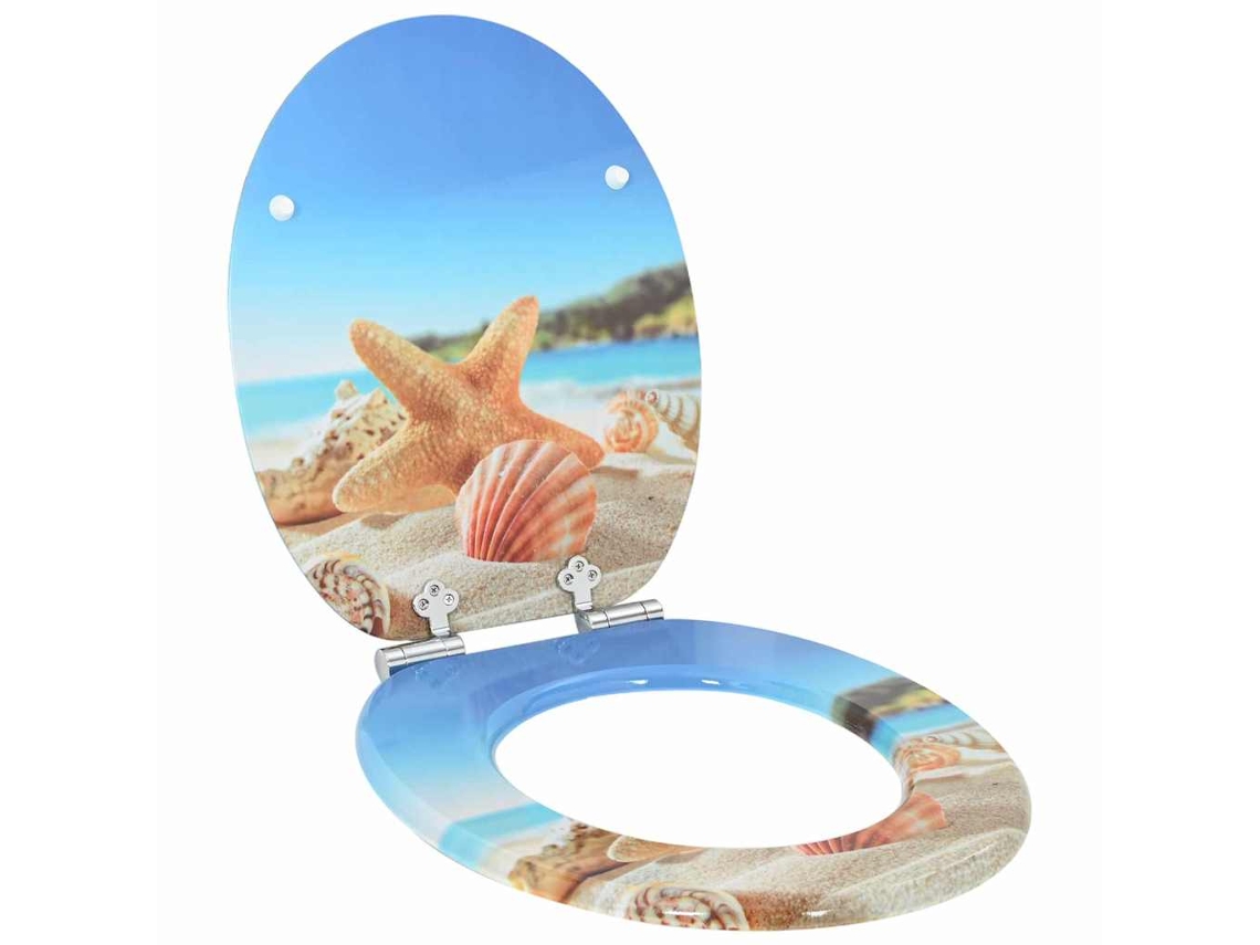 Vidaxl Assento De Sanitário Com Fechamento Suave Concha Do Mar