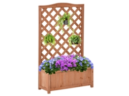 Floreira Treliça Madeira 70x28x117cm Madeira