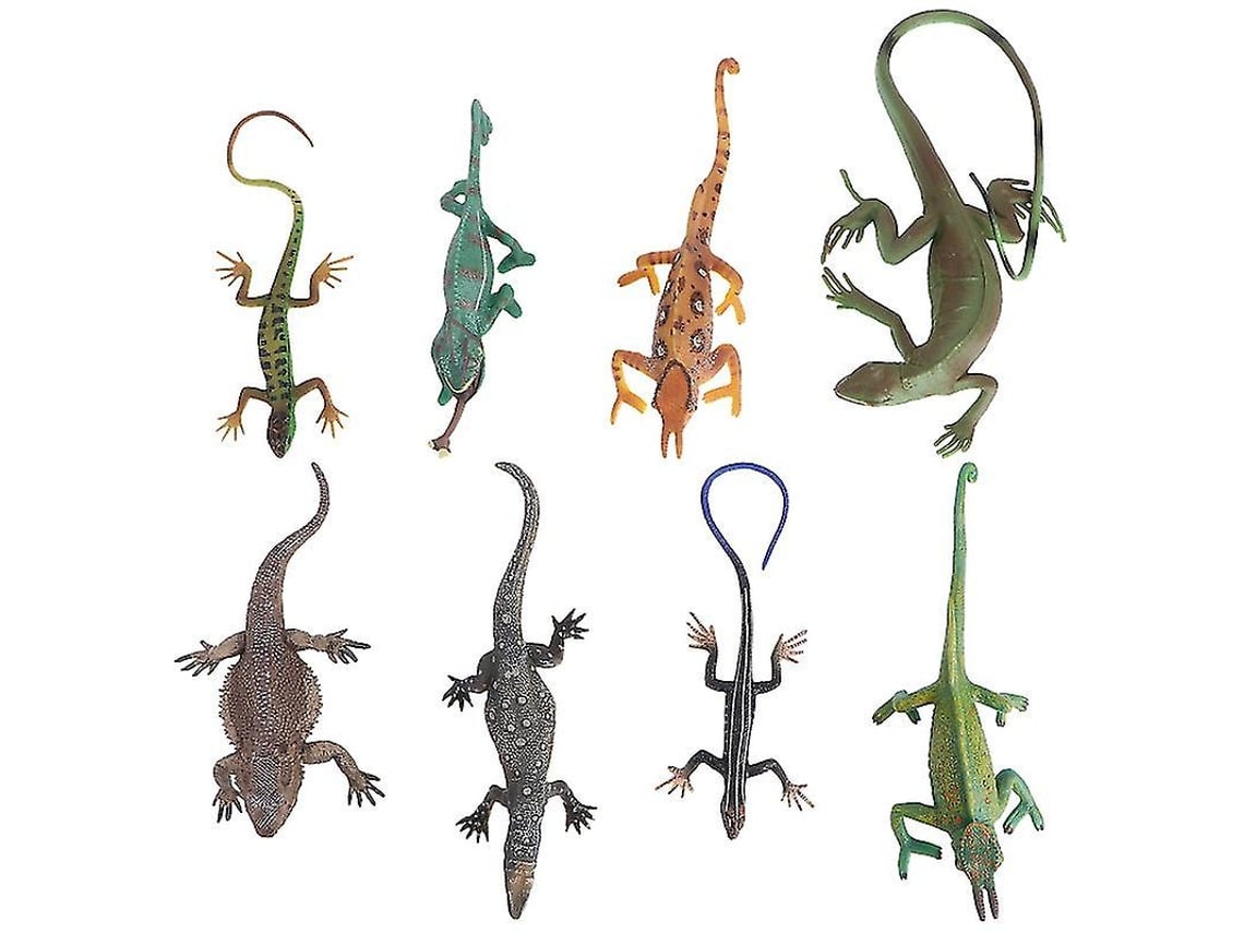 8pcs Simulation Lizard Toy