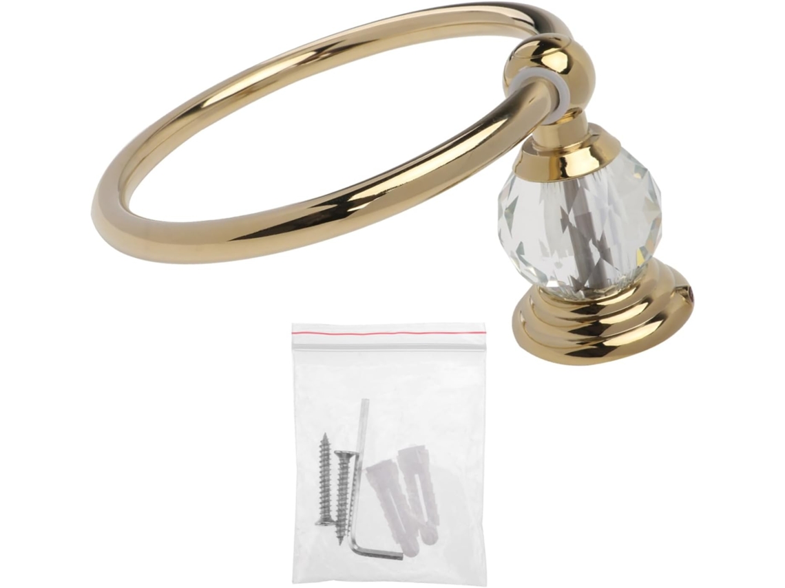Suporte De Parede Para Toalhas Em Aço Inoxidável Dourado, Ideal Para Guardar Toalhas E Otimizar O Espaço No Banheiro Na