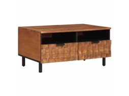 Vidaxl Mesa De Centro Castanho 80 X 54 X 40 Cm Madeira De Manga Maciça