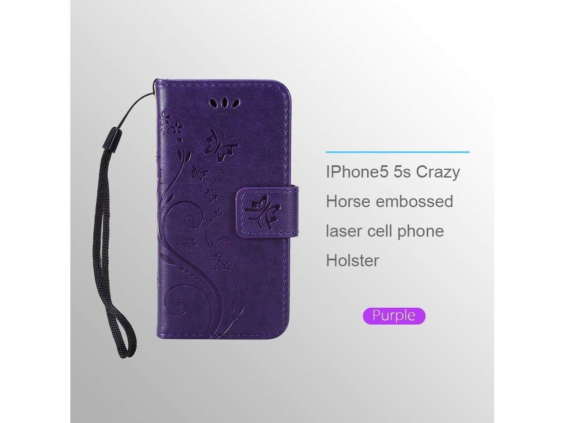 Capa de Telefone LAXISCREED Padrão Crazy Horse Gravura a Laser