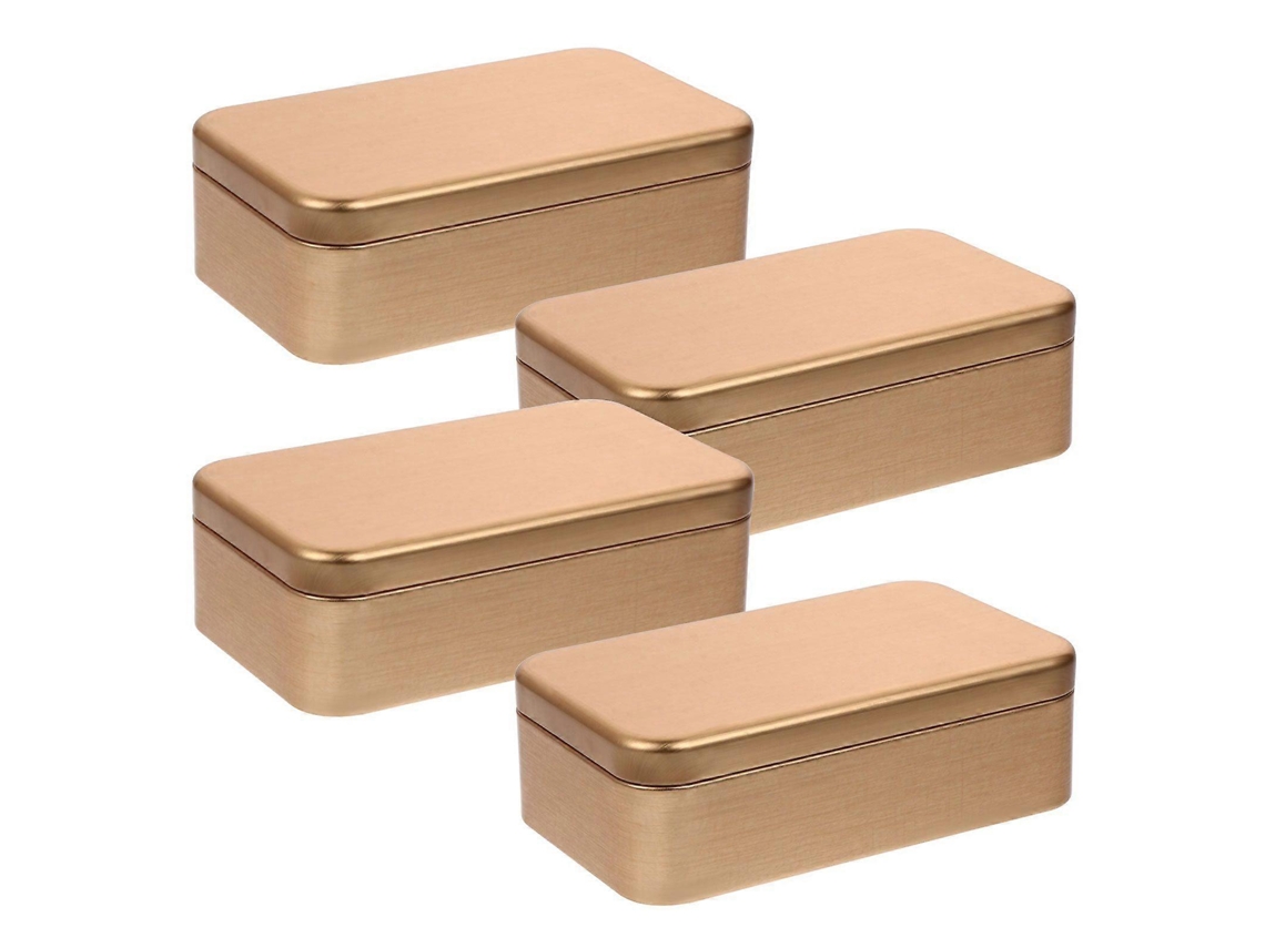 Conjunto De 4 Caixas De Folha De Flandres Para Embalar Doces E Guloseimas, Caixas Para Presentes. Hengjian