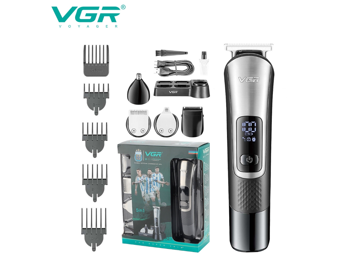 Conjunto Multifuncional 5 Em 1 Para Cortar Cabelo, Aparar Detalhes E Cuidar Dos Fios.