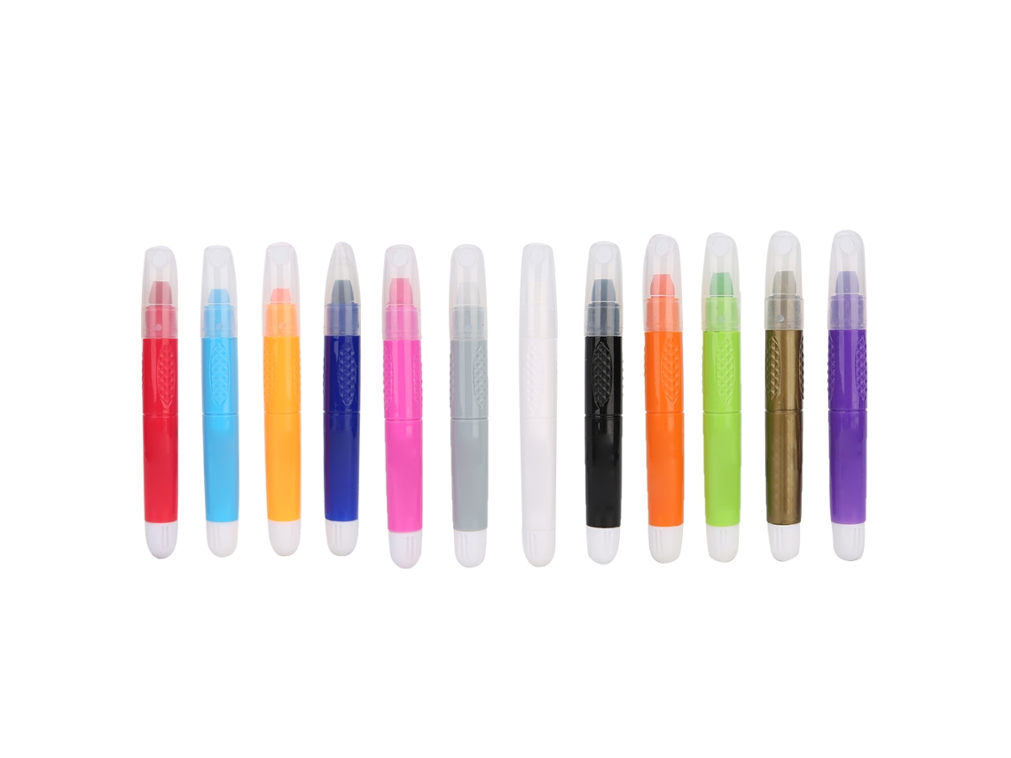 12pcs Lápis De Tintura Temporária Para Cabelo Portátil Caneta De Colorir Ferramenta De Estilo