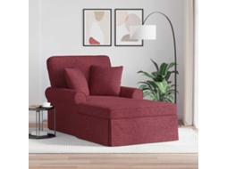 Vidaxl Chaise Lounge Com Saia 3 Unid. Vinho Vermelho Tecido