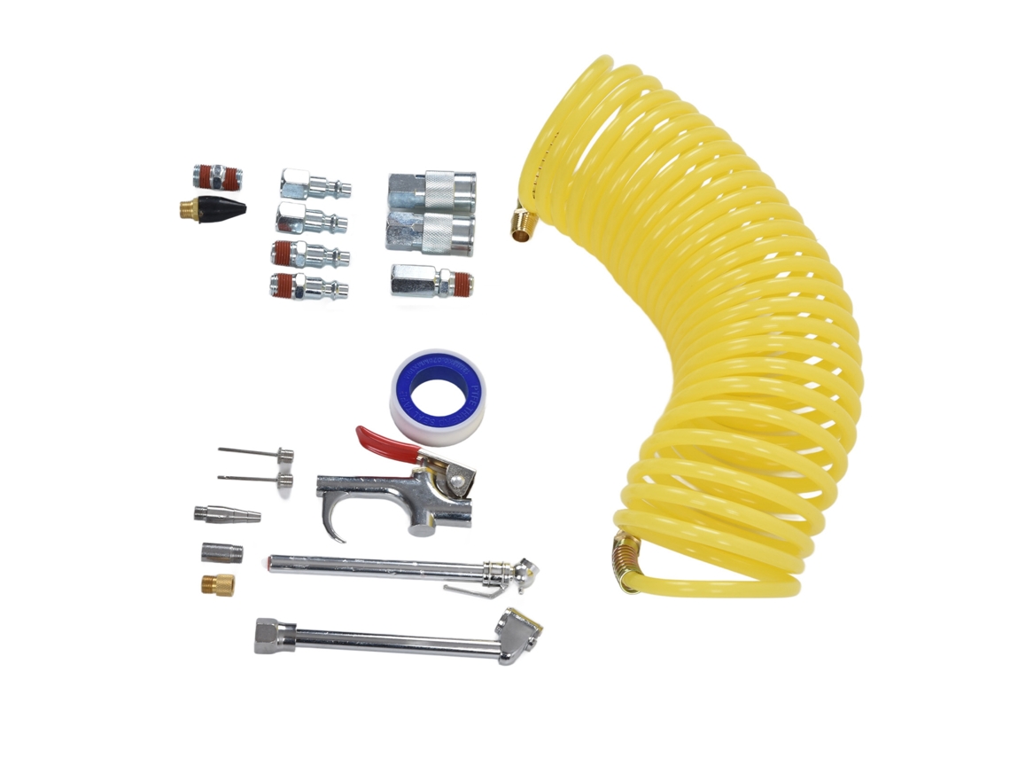Kit Mangueira Compressor Ar Pneu Conector Rápido