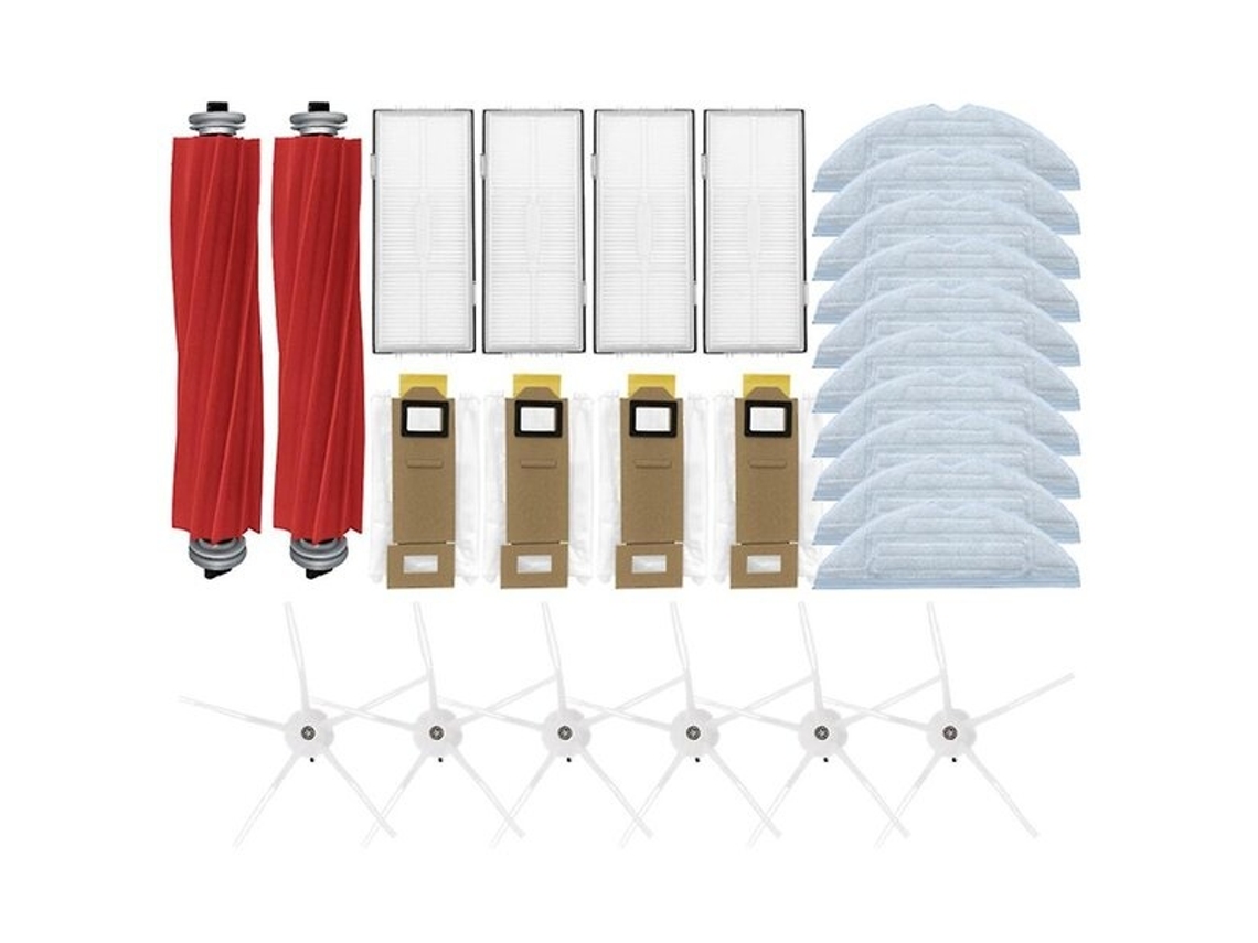 Lurelia Kit De Manutenção 26 Peças Para S7 T7s, Com Filtros Hepa, Escovas Laterais, Panos De Mop, Sacos De Pó