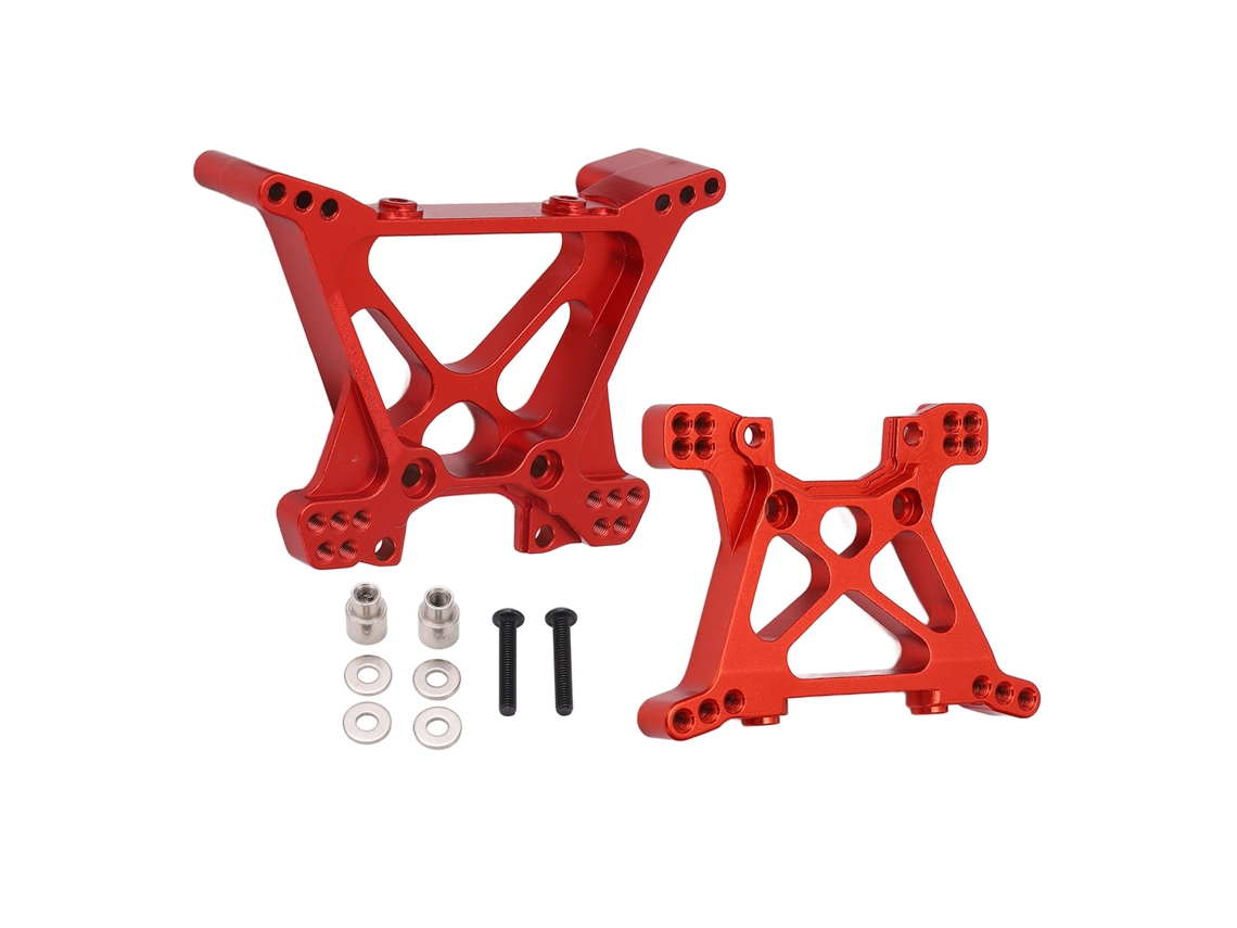 Mali torre de Choque Rc em Liga de Alumínio Alta Resistência Frontal Traseira para Carro Controle Remoto Traxxas Slash 1/10 Vermelho