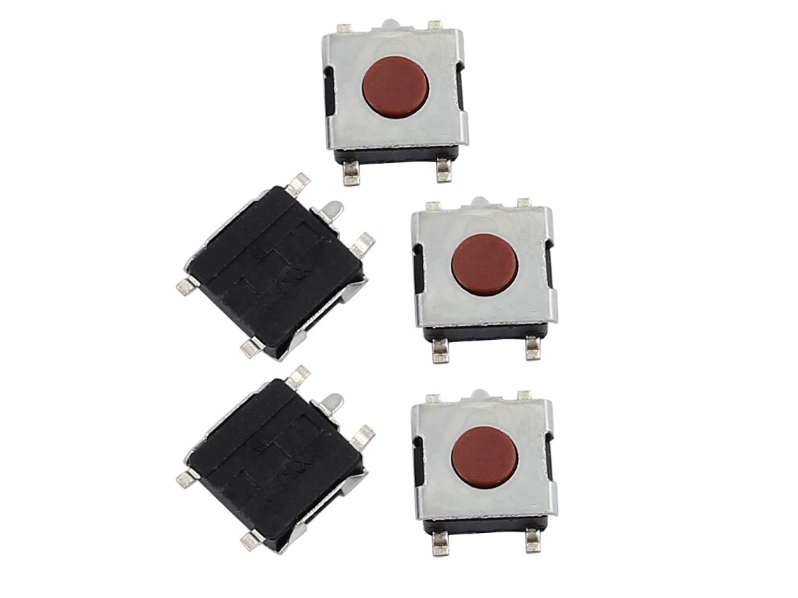 5 Peças 6mmx6mmx2,5mm Painel Pcb Botão de Pressão Tátil Momentâneo 4 Terminais CHABERLU