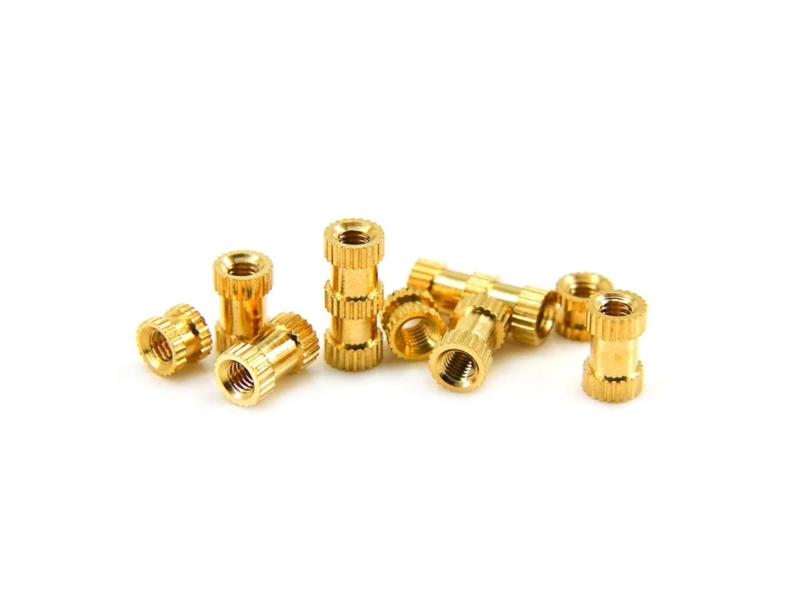 Conjunto De 50 Porcas Roscadas Latão Moldadas Por Injeção E Impressas Em 3d Com Relevo, Nos Tamanhos M2, M3 E M4