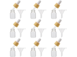 Conjunto De 20 Mini Frascos De Vidro De 5 Ml Com Pipeta Conta-gotas, Recarregáveis.