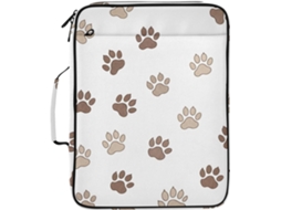 Pasta Expansível Paw Prints Com 7 Bolsos, Fichário De 3 Argolas E Compartimento Com Zíper Escola, Escritório E