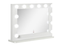 Espelho de Hollywood com Iluminação. Controles por Toque. Função de Memória. 12 Lâmpadas Led Reguláveis. Branco. 80 X 60 Cm Ge