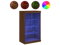 Aparador com Luzes Led Carvalho Castanho MAISON EXCLUSIVE (60,5x37x100 cm)