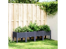 Vidaxl Vaso/floreira De Jardim C/ Pernas 160x40x42 Cm Pp Cinzento Azul