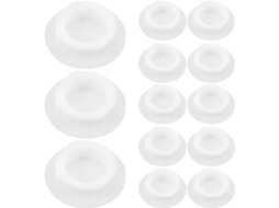 20-tampas Redondas De Silicone Branco Para Cofrinhos, Design Com Tampa Inferior, Peças De Reposição Versáteis Para