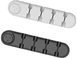 Conjunto De 2 Presilhas Para Cabos, Autoadesivas Em Silicone Para Organização De Cabos