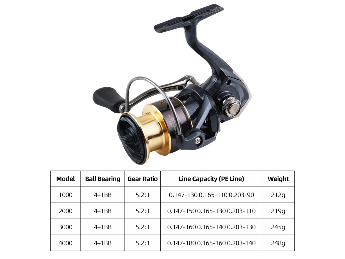 Molinete Spinning Smooth Ultralight 5.2:1 Metal Spool