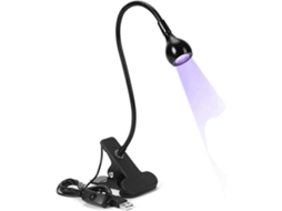 Secador De Unhas Com Lâmpada Uv Preta, Mini Lâmpada Led Tipo Pescoço De Ganso Com Clipe Para Curar Resina. Ly Ebike