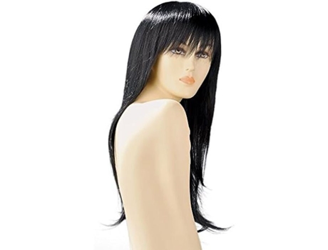 Wig World Wigs Castanho Liso Brilhante Alças Ajustáveis Perucas World de Alta Qualidade