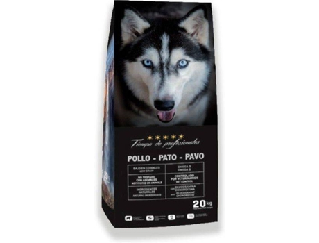 Ração para Cães TIEMPO DE PROFESIONALES Adult (20 Kg - Seca - Todas as Idades - Sabor: Pato e Frango)
