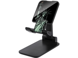 Suporte Dobrável Para Celular Com Design Da Estátua Liberdade De Mesa Base Antiderrapante Compatível Todos Os Modelos